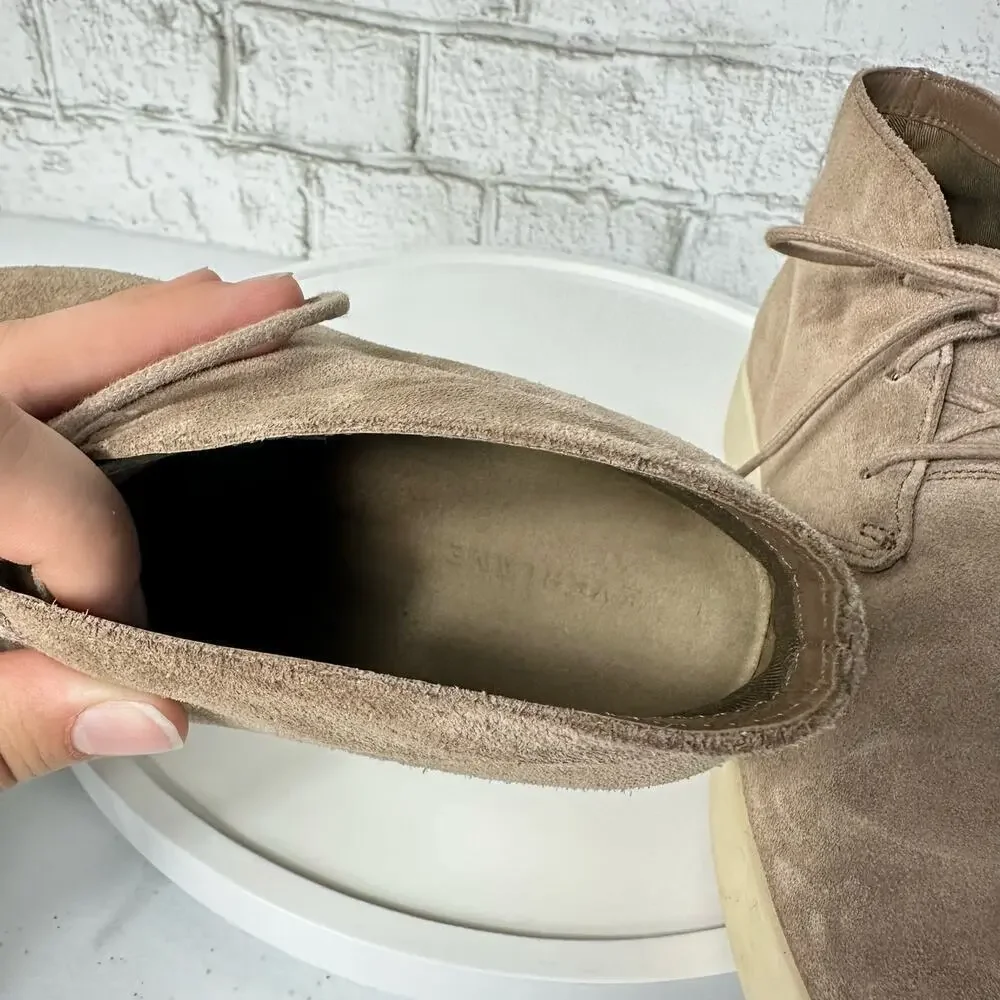Everlane Desert Boot Pebble Suede Leather Lace Up Shoes Brown 10